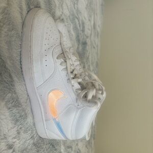 White Sneakers with metallic design